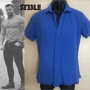 Steele Stretch Short Sleeve Shirt Small Gently worn 95% cotton/5% spandex